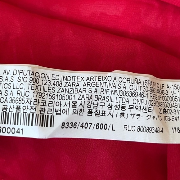 Zara Red Floral Satin Effect Halter Neck Tie Back Midi Dress - Picture 8 of 13